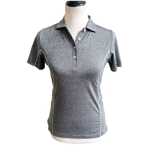 Peter Millar Women’s E4 Wiking Polo 50+UPF Collared Gray Size XS Golf Tennis - Picture 1 of 8